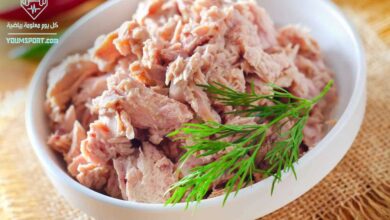 التونة وجبة عالية البروتين للاعب كمال الأجسام