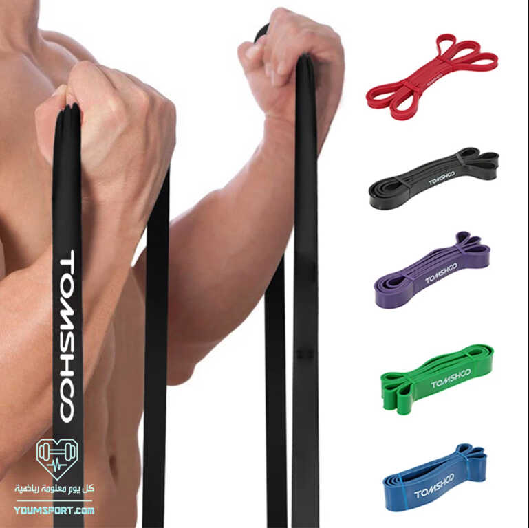 تمرين بايسبس باستخدام شريط المقاومة