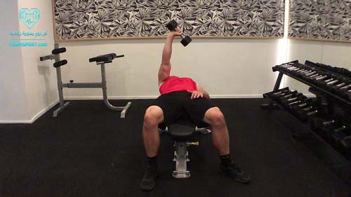 تمرين الضغط بالدمبل بيد واحدة لعضلة الصدر